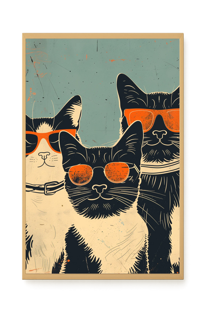 Cool Cats Canvas Wall Art