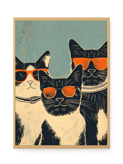 Cool Cats Canvas Wall Art