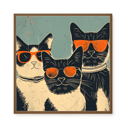 Cool Cats Canvas Wall Art