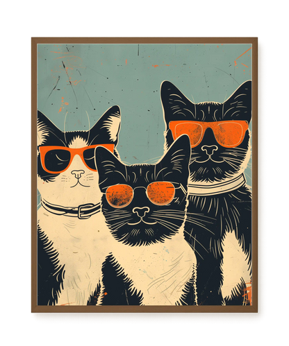 Cool Cats Canvas Wall Art
