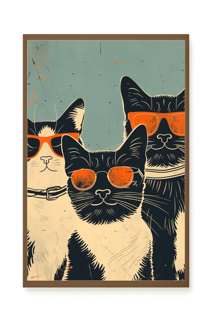 Cool Cats Canvas Wall Art