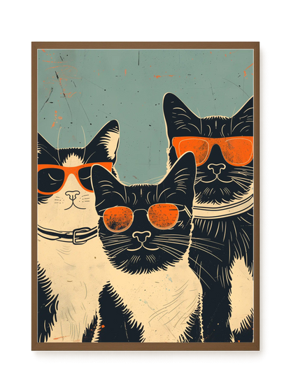 Cool Cats Canvas Wall Art