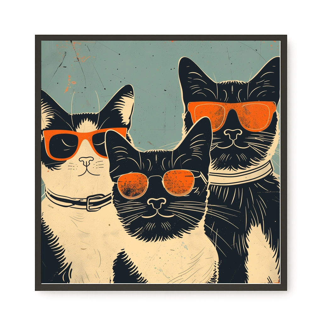 Cool Cats Canvas Wall Art