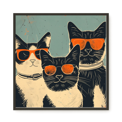 Cool Cats Canvas Wall Art