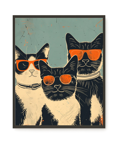 Cool Cats Canvas Wall Art