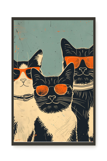 Cool Cats Canvas Wall Art