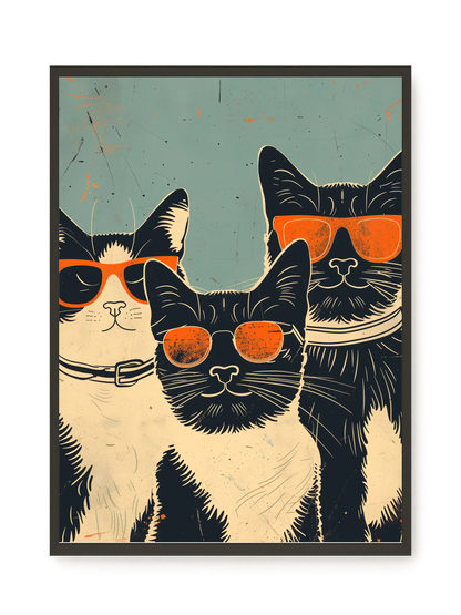 Cool Cats Canvas Wall Art