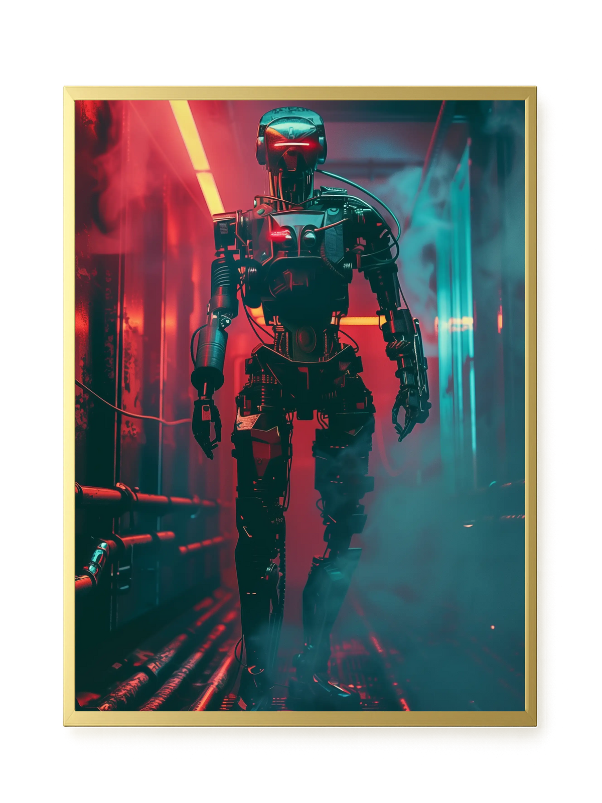 Cyber Sentinel Canvas Print