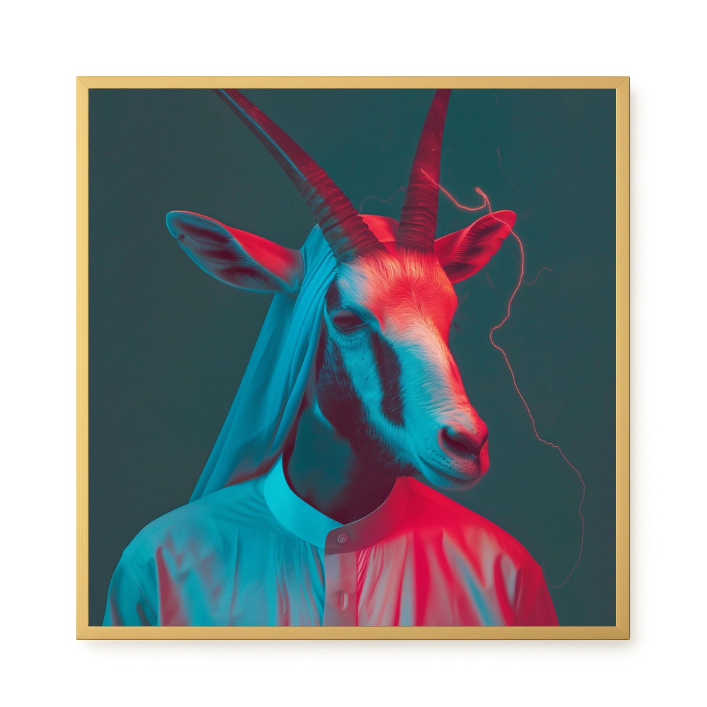 Neon Antelope Canvas Print