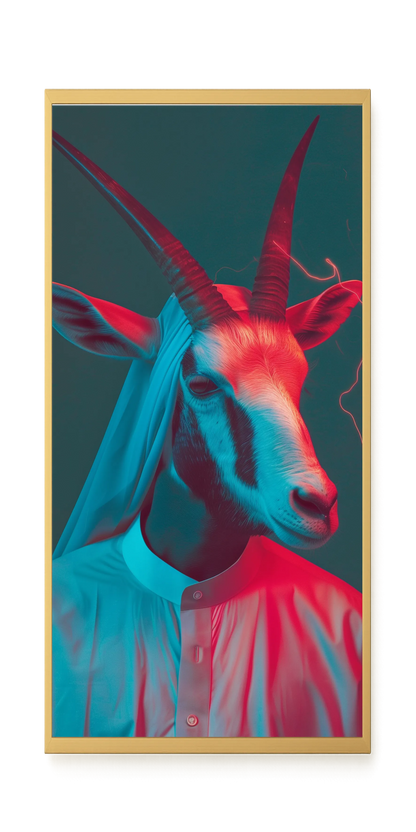 Neon Antelope Canvas Print