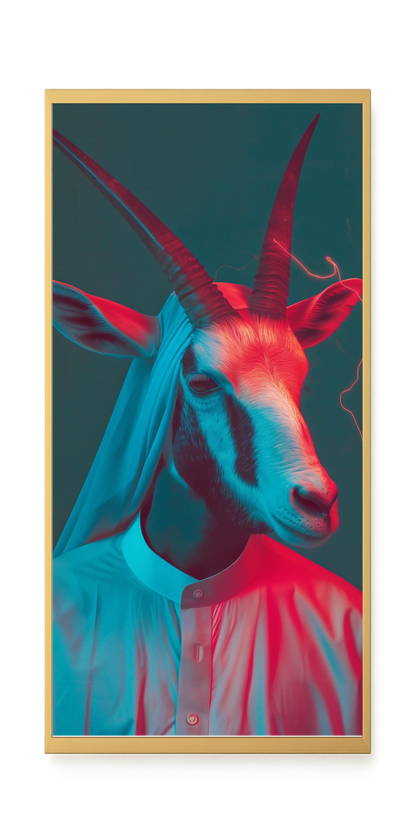 Neon Antelope Canvas Print