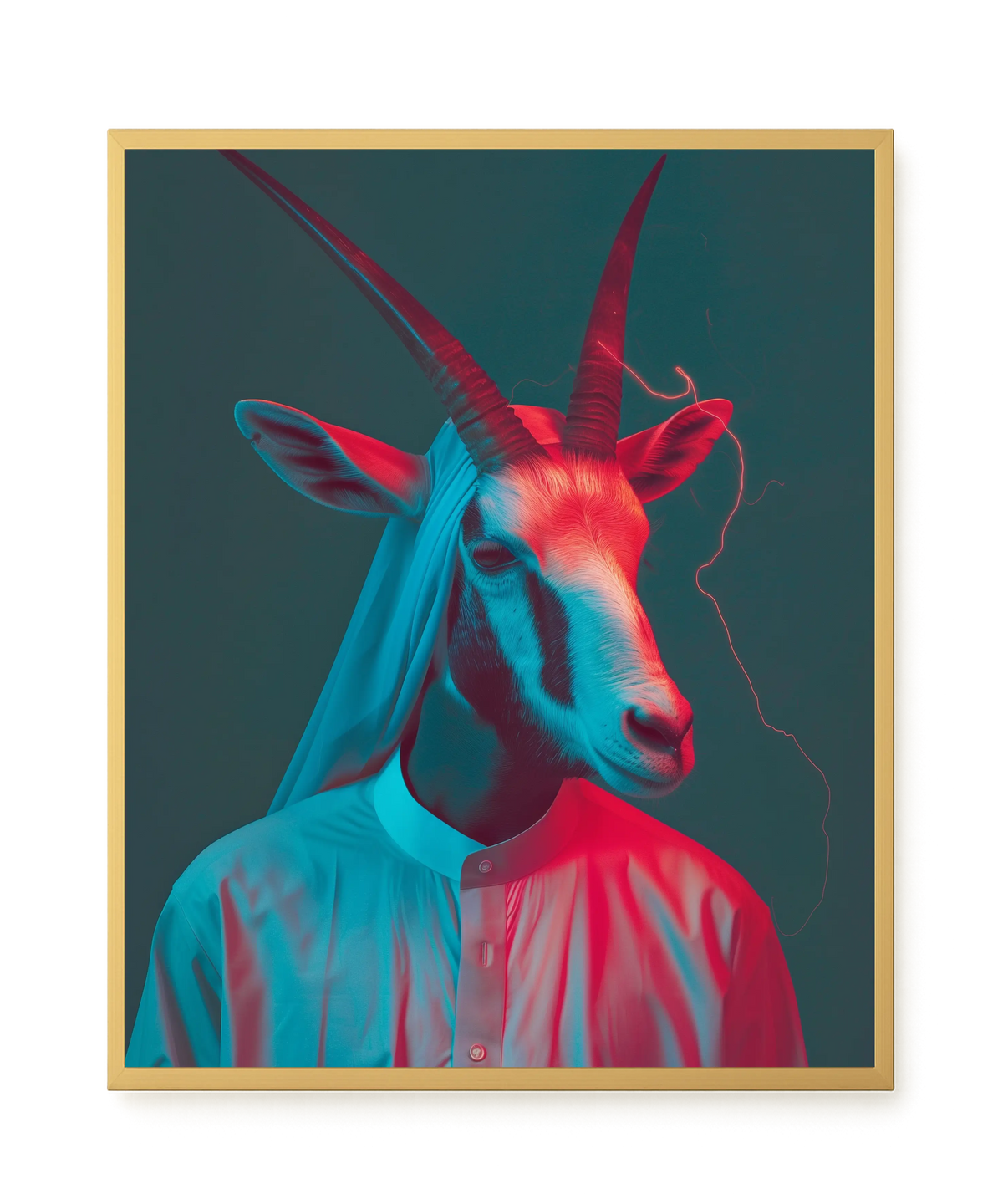 Neon Antelope Canvas Print