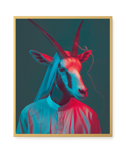 Neon Antelope Canvas Print