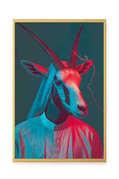 Neon Antelope Canvas Print