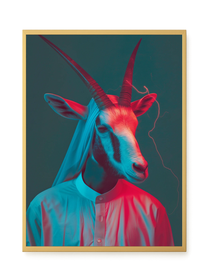 Neon Antelope Canvas Print