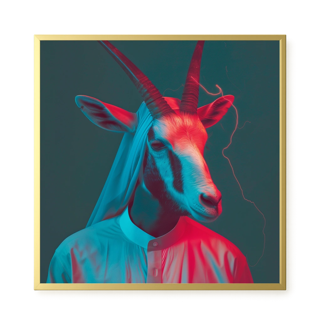 Neon Antelope Canvas Print
