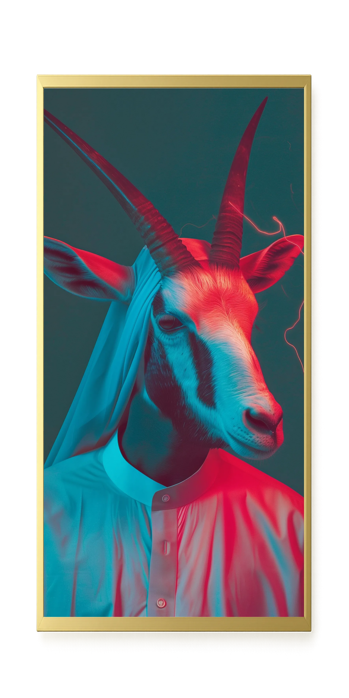 Neon Antelope Canvas Print