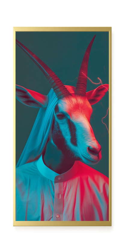 Neon Antelope Canvas Print