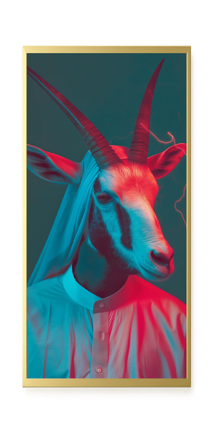 Neon Antelope Canvas Print