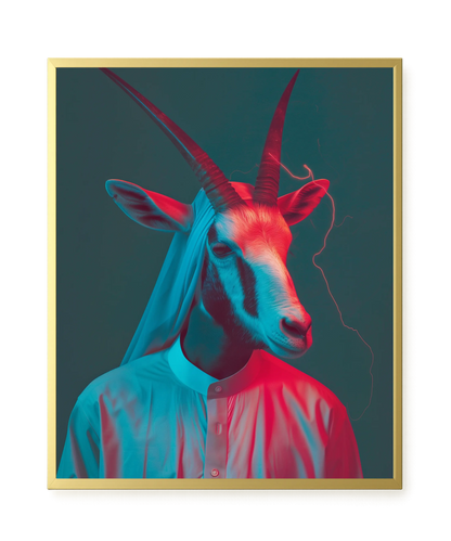 Neon Antelope Canvas Print