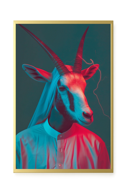 Neon Antelope Canvas Print