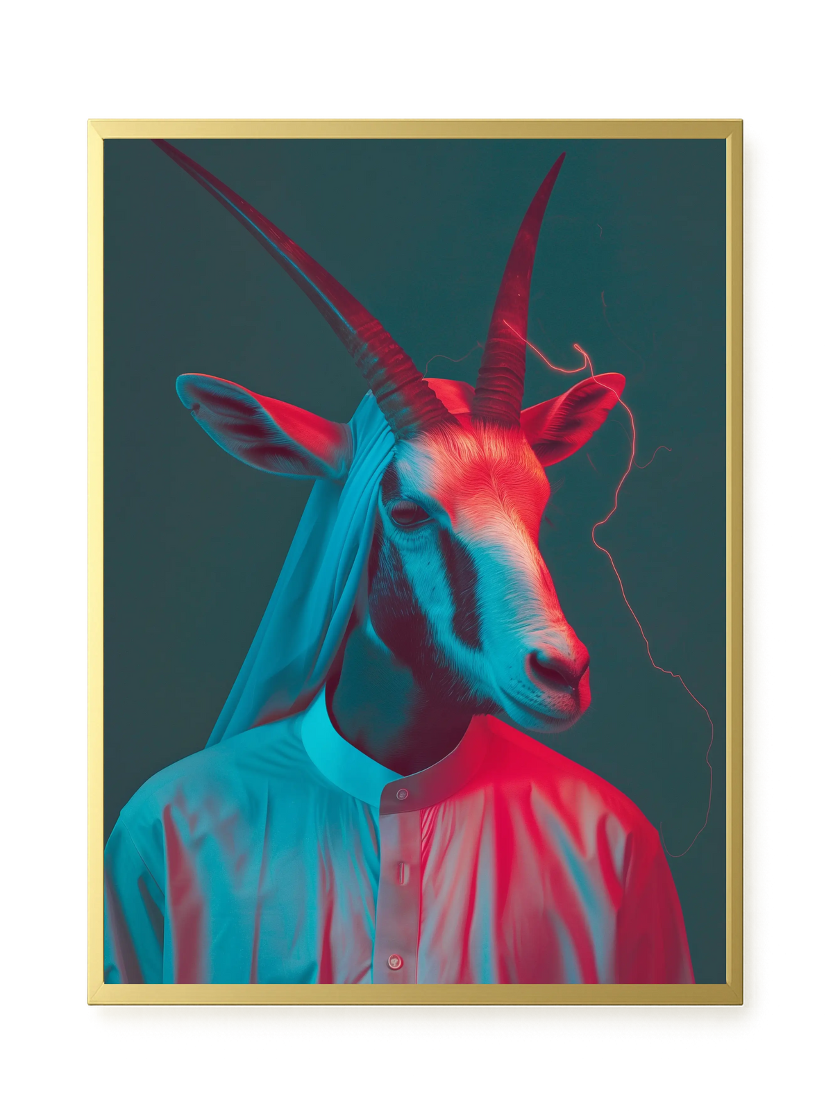 Neon Antelope Canvas Print