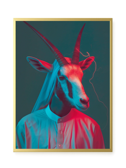 Neon Antelope Canvas Print