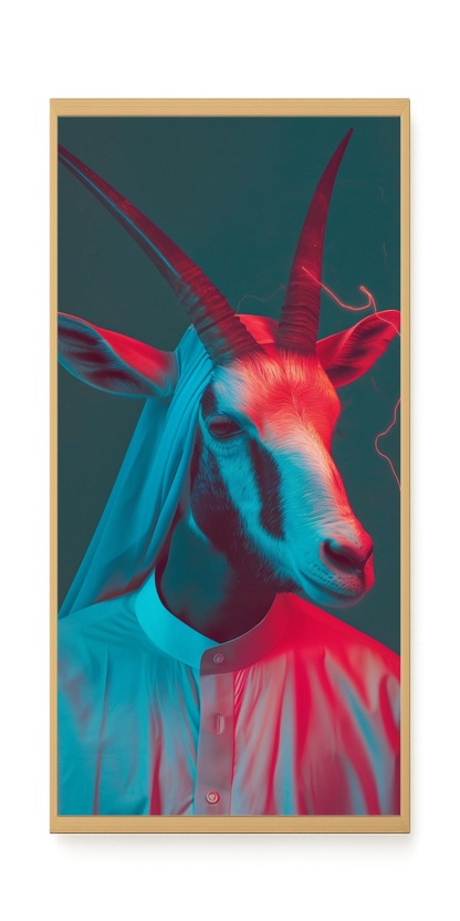 Neon Antelope Canvas Print