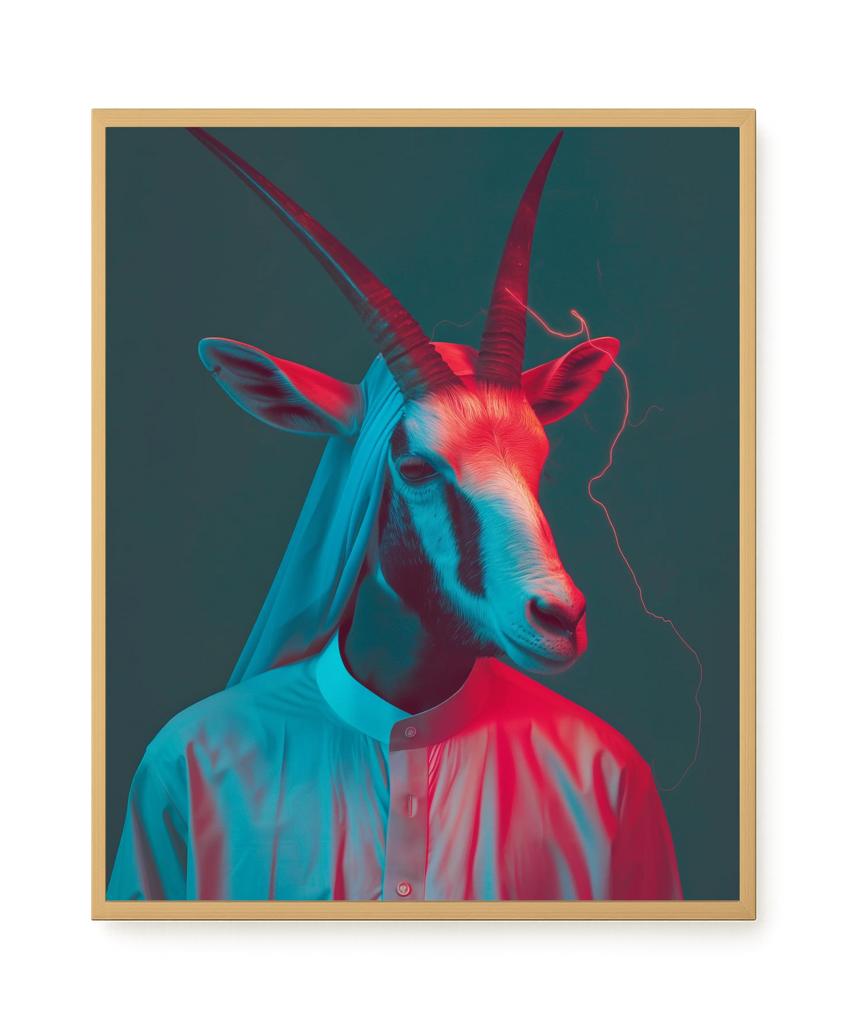 Neon Antelope Canvas Print