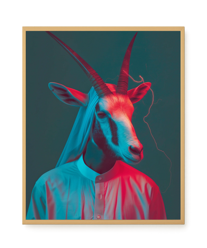 Neon Antelope Canvas Print