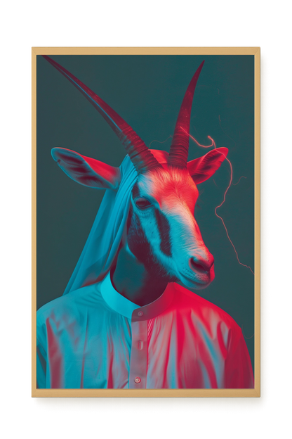Neon Antelope Canvas Print