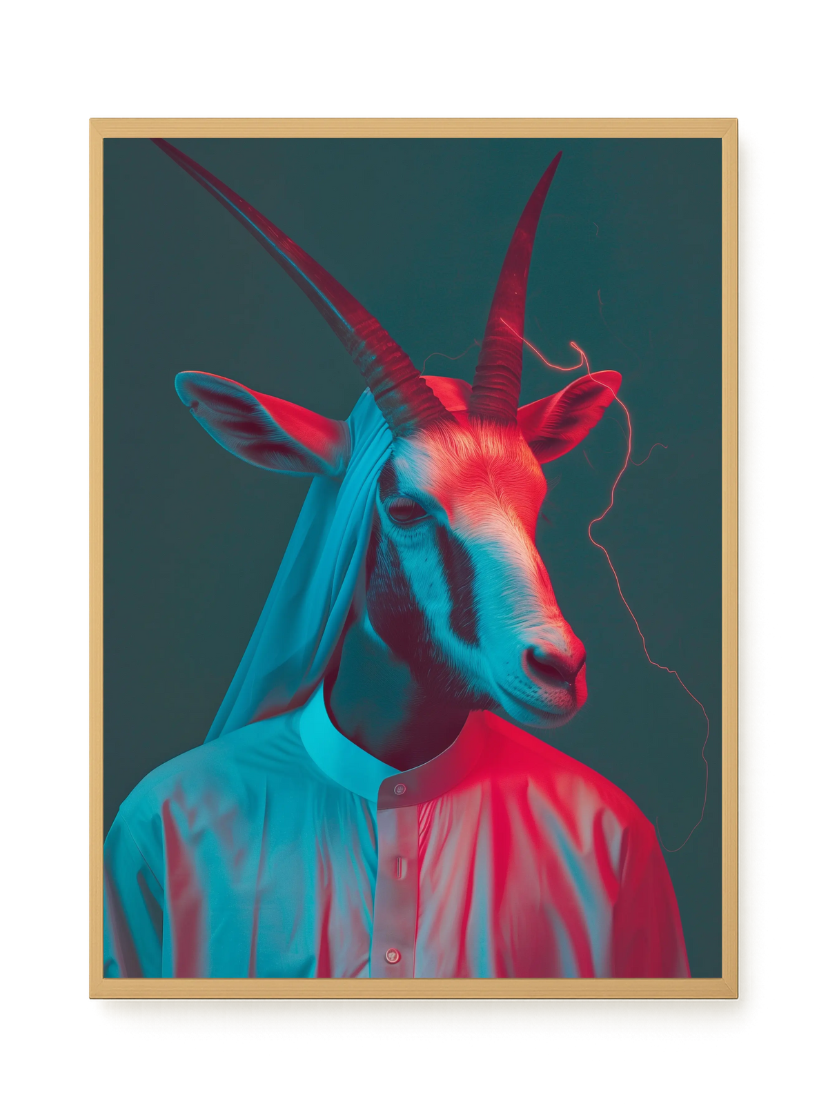 Neon Antelope Canvas Print