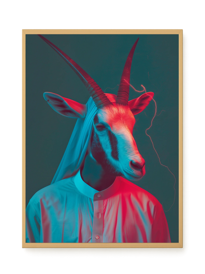 Neon Antelope Canvas Print