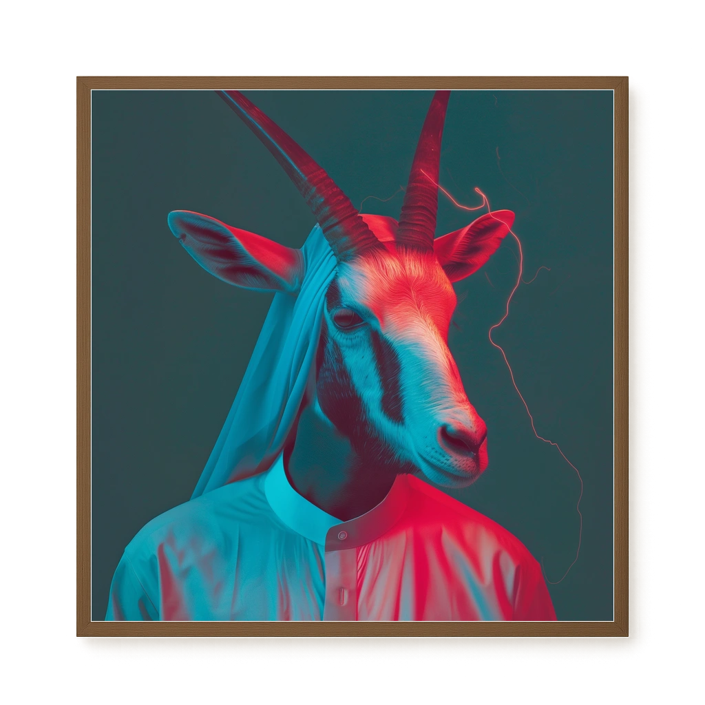 Neon Antelope Canvas Print