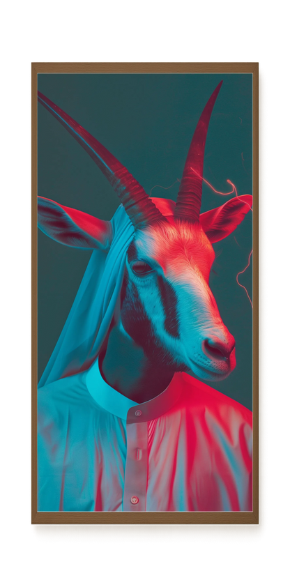 Neon Antelope Canvas Print