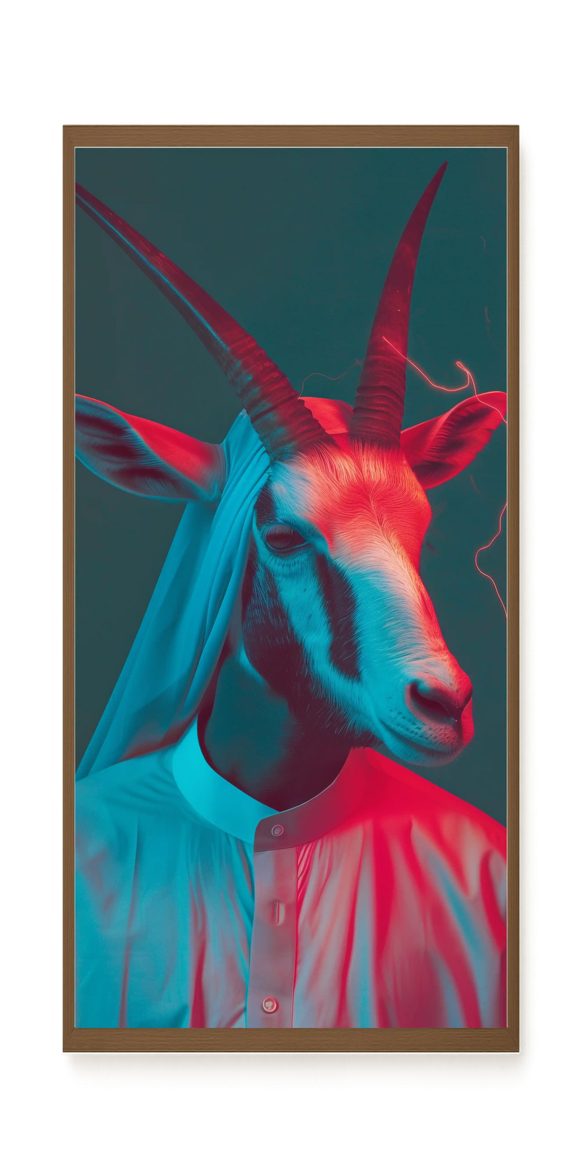 Neon Antelope Canvas Print
