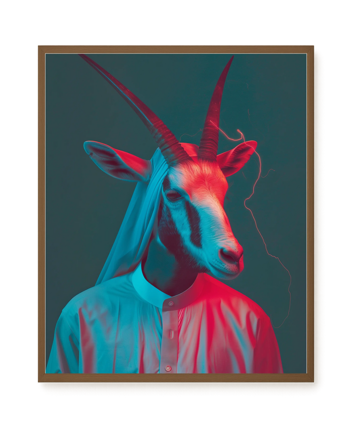 Neon Antelope Canvas Print