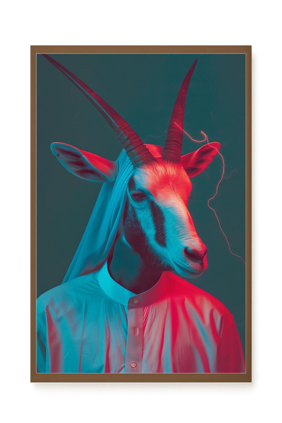 Neon Antelope Canvas Print