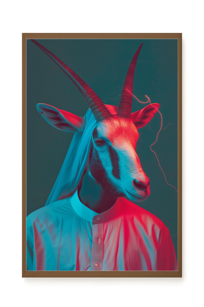 Neon Antelope Canvas Print