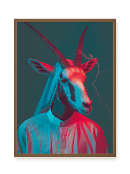Neon Antelope Canvas Print