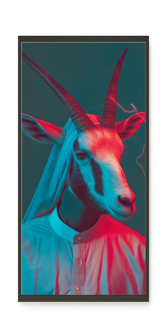 Neon Antelope Canvas Print