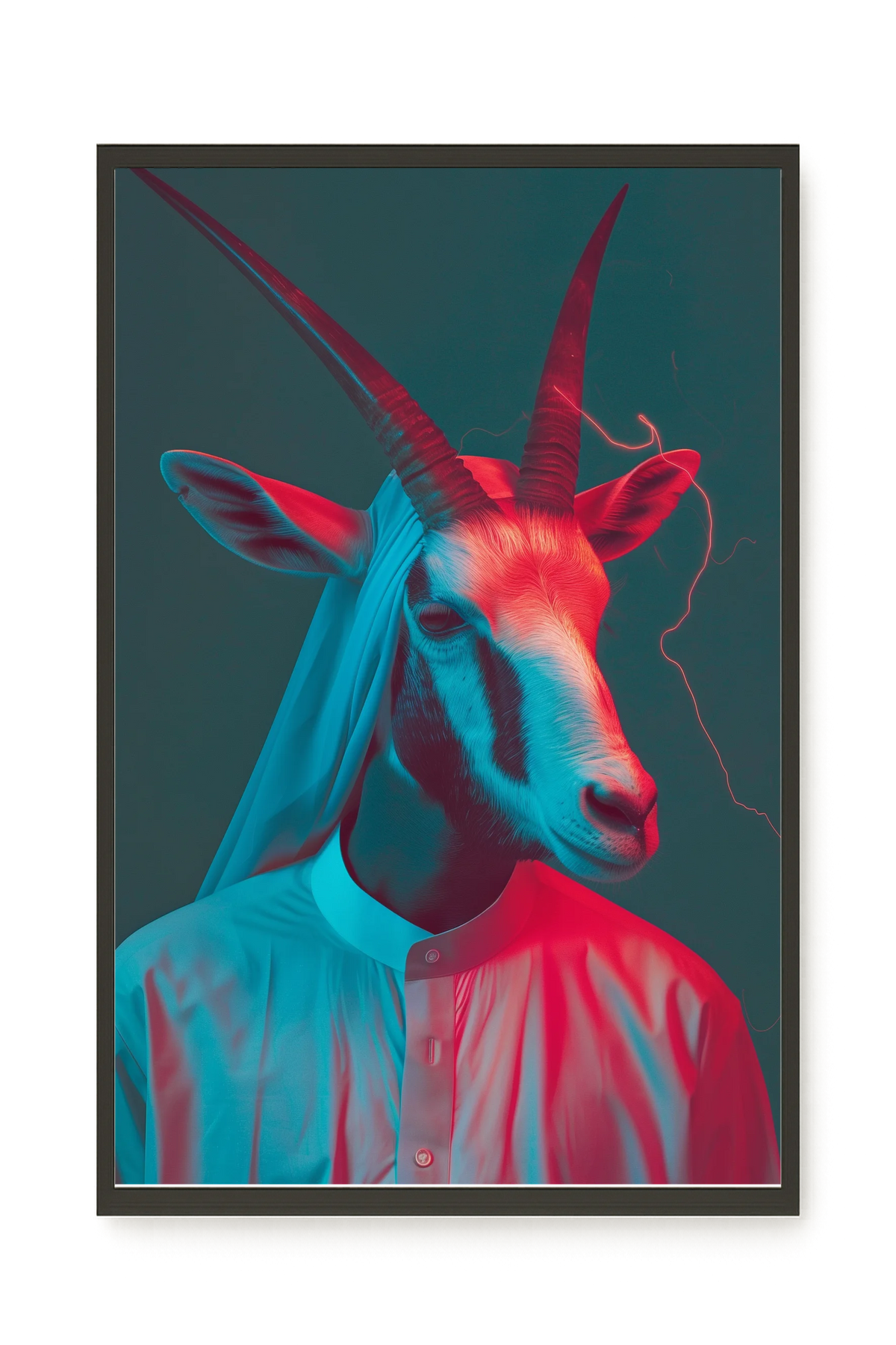 Neon Antelope Canvas Print
