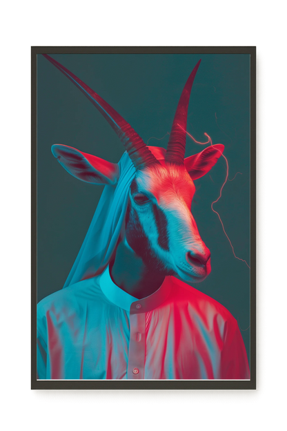 Neon Antelope Canvas Print