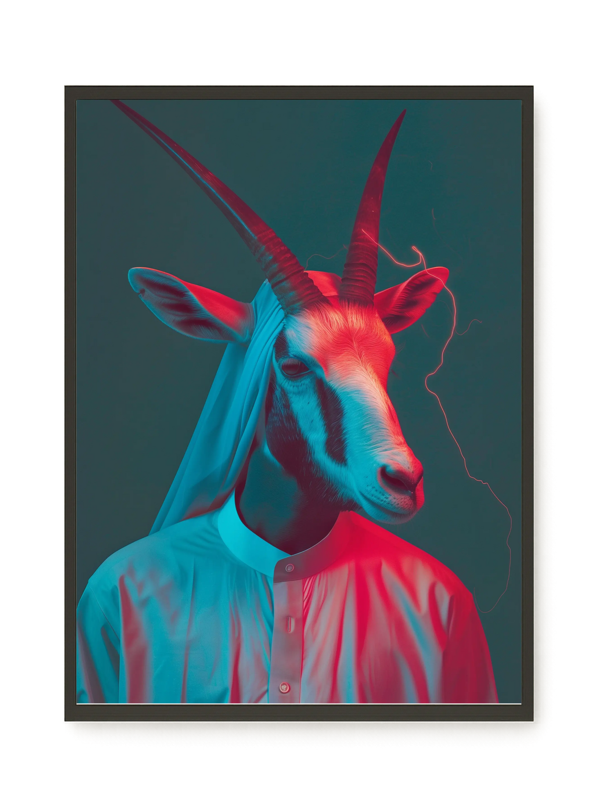 Neon Antelope Canvas Print