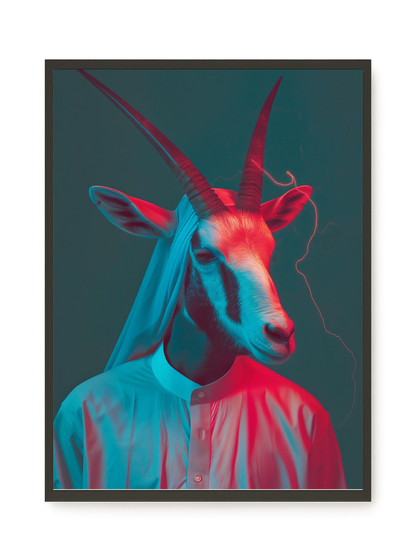 Neon Antelope Canvas Print