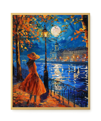 Moonlight Walk Canvas Wall Art