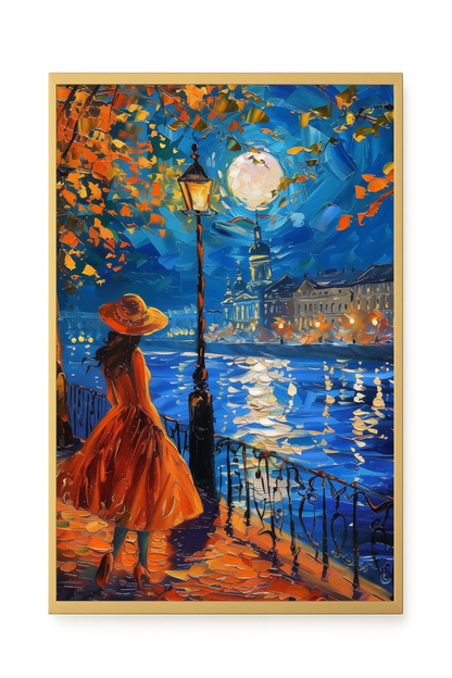 Moonlight Walk Canvas Wall Art