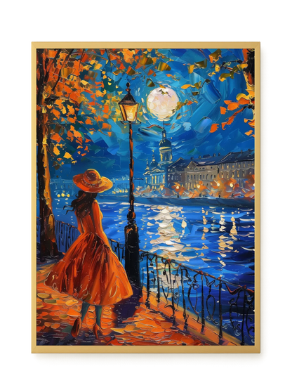 Moonlight Walk Canvas Wall Art