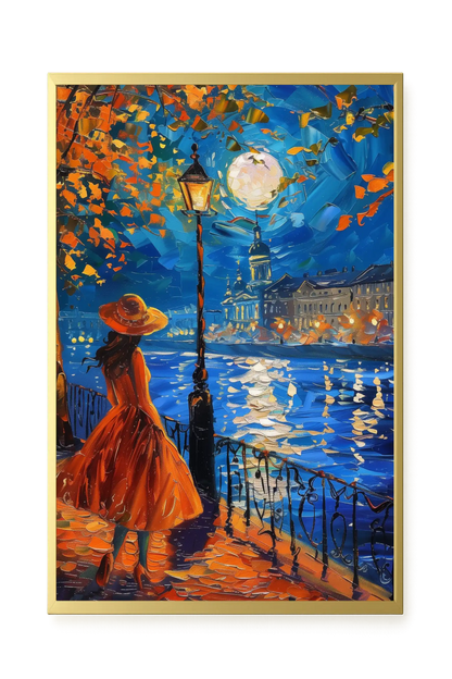 Moonlight Walk Canvas Wall Art