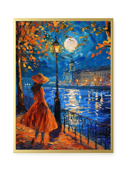 Moonlight Walk Canvas Wall Art